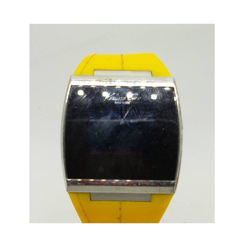 Kenneth Cole KC1660 A126-10 Large black digital face with bright yellow band